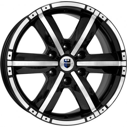 Диски K&K Окинава 7,5x17 6x139,7 ET25 dia 106,1 алмаз черный Россия - 1