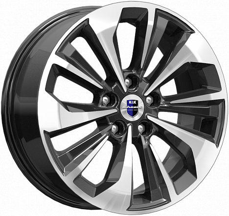 Диски K&K Авиор 7x17 5x114,3 ET35 dia 67,1 алмаз черный Россия - 1