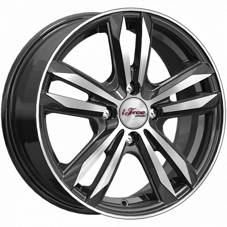 Диски iFree Маскот 6x15 4x100 ET45 dia 67,1 блэк джек - 1