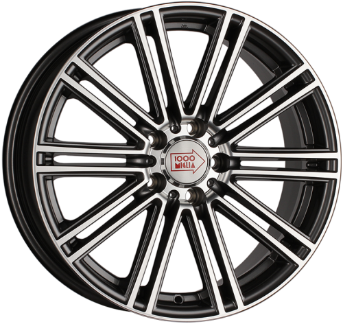 Диски 1000 Miglia MM1005 8,5x19 5x120 ET35 dia 72,6 dark anthracite polished - 1