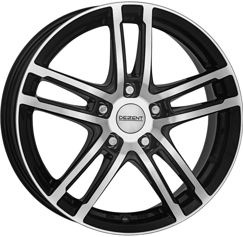 Диски Dezent TZ dark 7,5x17 5x112 ET38 dia 66,6 black polished - 1