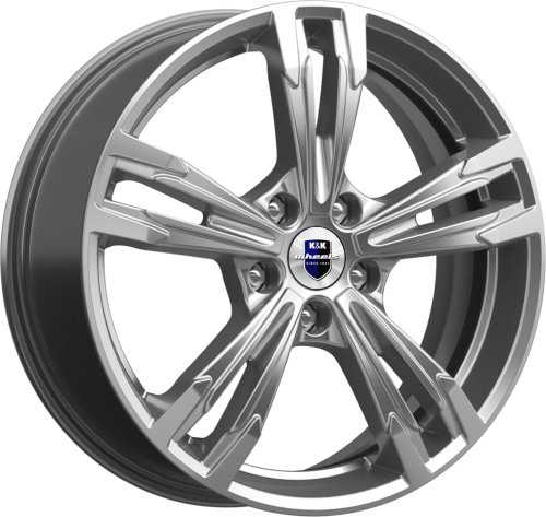 Диски K&K Karrera Light 7x18 5x112 ET43 dia 57,1 брайт дарк платинум - 1