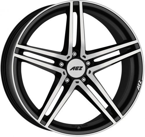 Диски AEZ Portofino dark 9.5x19 5x112 ET35 dia 66.6 black polished - 1