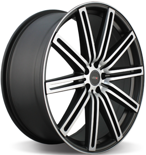 Диски Vissol V-004 9x22 5x108 ET32 dia 73,1 matte graphite machined - 1