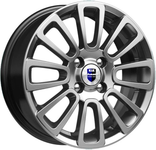 Диски K&K Неман 6x15 4x100 ET43 dia 67,1 дарк платинум - 1