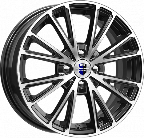 Диски K&K Меандр 6x15 4x100 ET35 dia 67,1 алмаз черный SK - 1