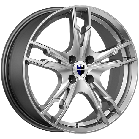 Диски K&K Солар 7x17 4x100 ET41 dia 60,1 дарк платинум - 1