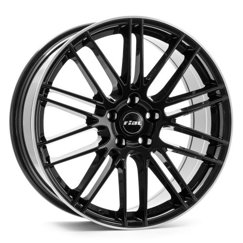 Диски Rial Kibo 8x19 5x108 ET45 dia 63.3 diamond black lip polished - 1