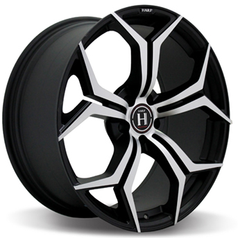 Диски Harp Y-50 9x20 5x112 ET25 dia 66,6 satIn black - machIned - 1