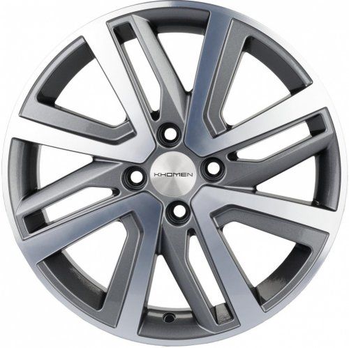 Диски Khomen Wheels KHW1609 (Vesta/Largus) 6x16 4x100 ET50 dia 60,1 gray-FP - 1