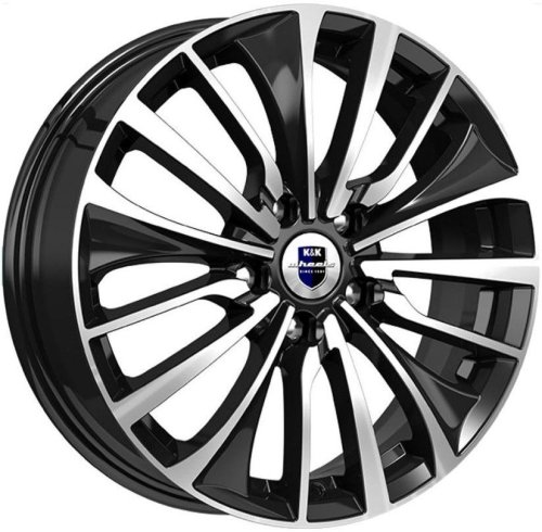 Диски K&K Flanker 6,5x17 5x114,3 ET37 dia 66,6 алмаз черный - 1