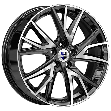 Диски K&K Кайлас 6,5x18 5x108 ET43 dia 65,1 алмаз черный - 1
