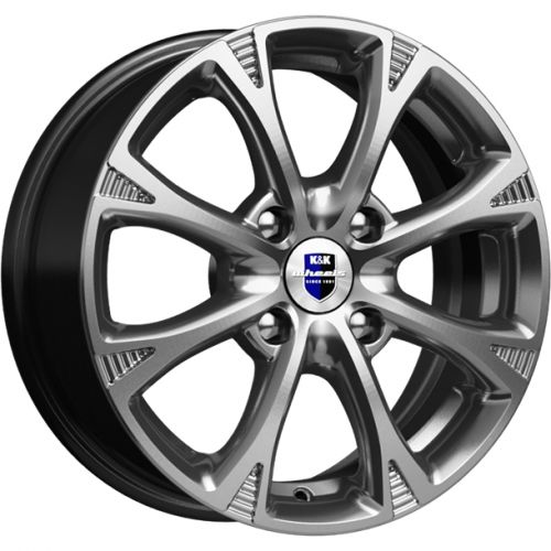 Диски K&K Блюз 6x15 4x114,3 ET40 dia 66,1 дарк платинум - 1