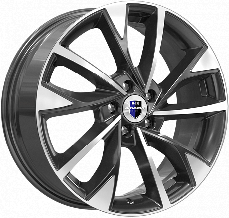 Диски K&K Роквуд 7x17 5x108 ET33 dia 60,1 алмаз черный Россия - 1