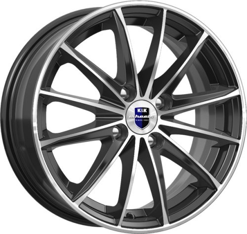 Диски K&K Пойнт Бланк 6x15 4x100 ET40 dia 67,1 алмаз черный SK - 1