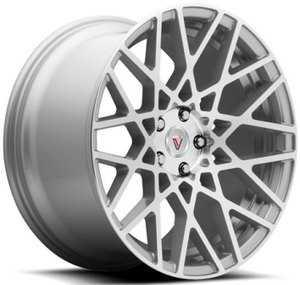 Диски Vissol F-677 10x19 5x112 ET35 dia 66,6 silver polished кованный - 1