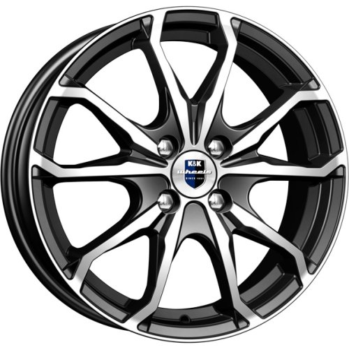 Диски K&K Brent 6x16 4x100 ET40 dia 67,1 алмаз черный - 1
