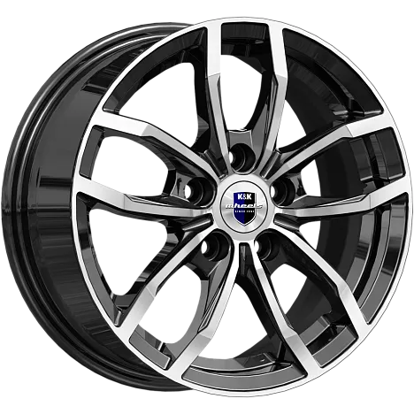 Диски K&K Фрост 6,5x15 5x114,3 ET39 dia 60,1 алмаз черный - 1