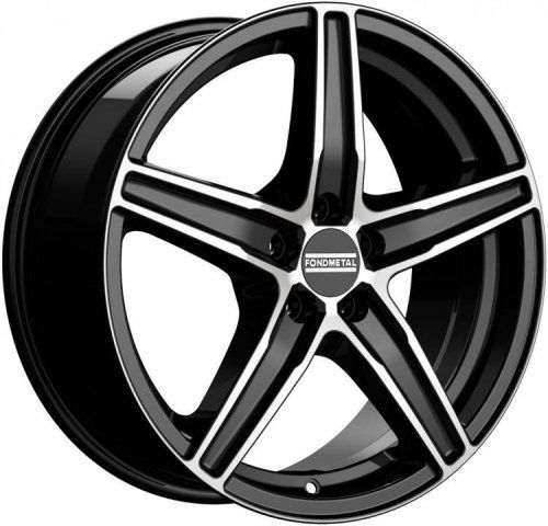 Диски Fondmetal 8100 7x17 5x114,3 ET35 dia 75 glossy black machined - 1
