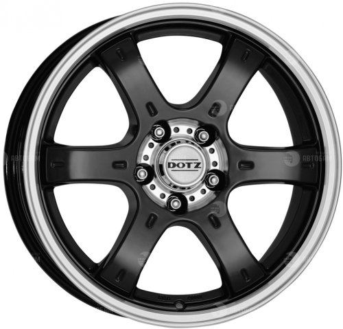 Диски Dotz Crunch 8x17 5x127 ET35 dia 71,6 black polished lip - 1