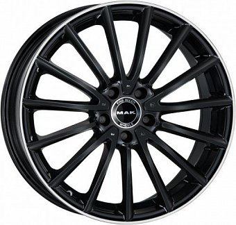 MAK Komet 8x19 5x112 ET38 dia 66,6 gloss black mirror ring