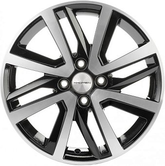 Khomen Wheels KHW1609 (Nexia) 6x16 4x100 ET47 dia 56,6 black-FP Khomen Wheels KHW1609 (Nexia) 6x16 4x100 ET47 dia 56,6 black-FP