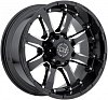 Black Rhino Sierra 9x18 8x165,1 ET12 dia 120 gloss black mirror machine cut lip США