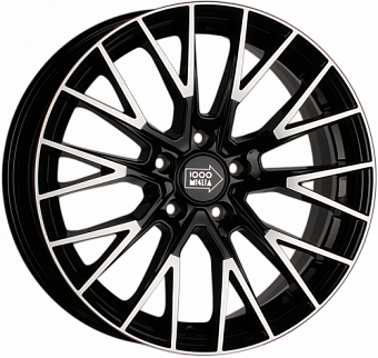 1000 Miglia MM1009 8x18 5x115 ET42 dia 70,1 gloss black polished