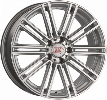 1000 Miglia MM1005 8x18 5x112 ET45 dia 66,6 matt silver polished