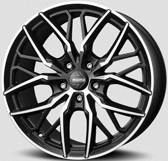 MOMO Spider 8,5x19 5x112 ET30 dia 66,6 matt black polished