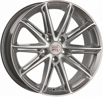 1000 Miglia MM1007 8,5x20 5x112 ET32 dia 66,6 silver gloss polished