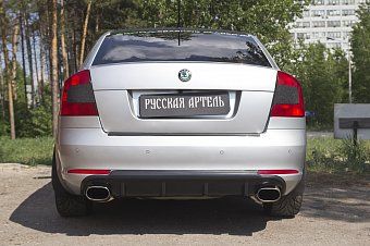Диффузор на задний бампер для Skoda Octavia A5 (лифтбек) (2008-2013)