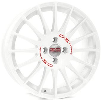 OZ Racing Superturismo WRC 7x17 5x114,3 ET45 dia 75 white + red lettering OZ Racing Superturismo WRC 7x17 5x114,3 ET45 dia 75 white + red lettering
