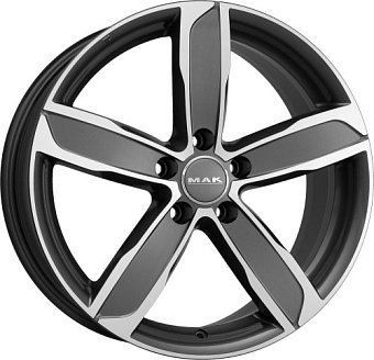 MAK Stadt 8x18 5x112 ET28 dia 66,6 gun metallic mirror MAK Stadt 8x18 5x112 ET28 dia 66,6 gun metallic mirror