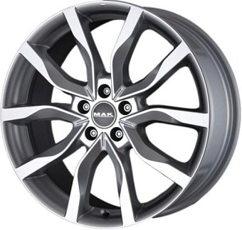 MAK Highlands 9x21 5x108 ET38,5 dia 63,3 gun metallic mirror MAK Highlands 9x21 5x108 ET38,5 dia 63,3 gun metallic mirror
