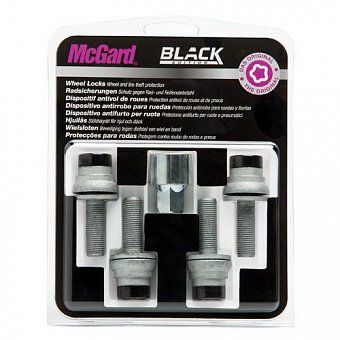 Комплект секреток McGard 26002 SUB болт M12x1,25 плоская черный (без защитного кольца)