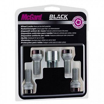Комплект секреток McGard 28174 SUB болт M14x1,5 полусфера R14 черный (без защитного кольца)