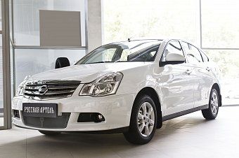Защитная сетка решетки переднего бампера для Nissan Almera (2014-н.в.)