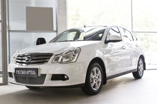 Защитная сетка решетки переднего бампера для Nissan Almera (2014-н.в.) - 1