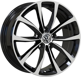 Кованные диски Wolf VW Jetta 7x17 5x112 ET43 dia 57,1 черный+полировка