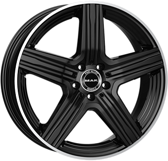 MAK Lewis 8x18 5x112 ET50 dia 66,6 gloss black mirror ring