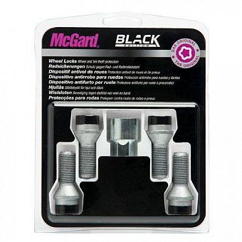 Комплект секреток McGard 27222 SUB болт M14x1,5 конус 60° черный (без защитного кольца)