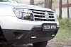 Защитная сетка решетки переднего бампера(с ДХО без обвеса) для Renault Duster (2010-2014)