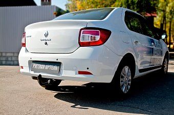 Накладки на задние фонари (реснички) для Renault Logan II (2018) рестайлинг