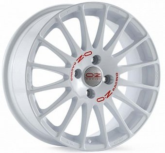 OZ Racing Superturismo WRC 7x17 5x114,3 ET45 dia 75 white + red lettering