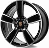 CMST FG400 9.5x21 5x130 ET46 dia 71.6 черный + полированные спицы
