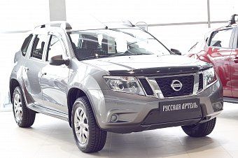 Зимняя заглушка решетки переднего бампера для Nissan Terrano (2014-2015)