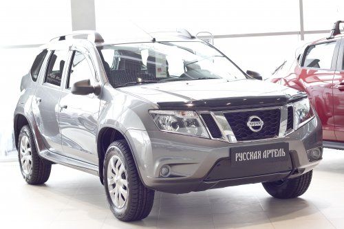 Зимняя заглушка решетки переднего бампера для Nissan Terrano (2014-2015) - 1