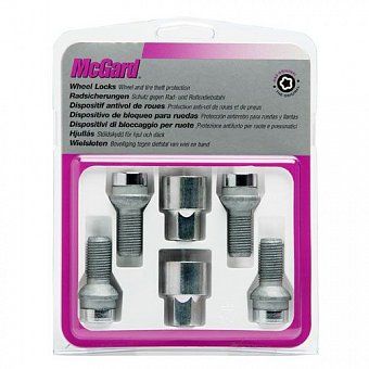 Комплект секреток McGard 38017 SU болт M14x1,5 полусфера R14 хром (без защитного кольца)