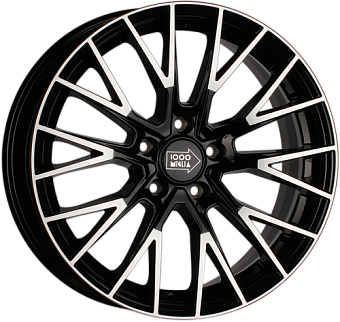 1000 Miglia MM1009 7x17 5x114,3 ET50 dia 67,1 gloss black polished 1000 Miglia MM1009 7x17 5x114,3 ET50 dia 67,1 gloss black polished